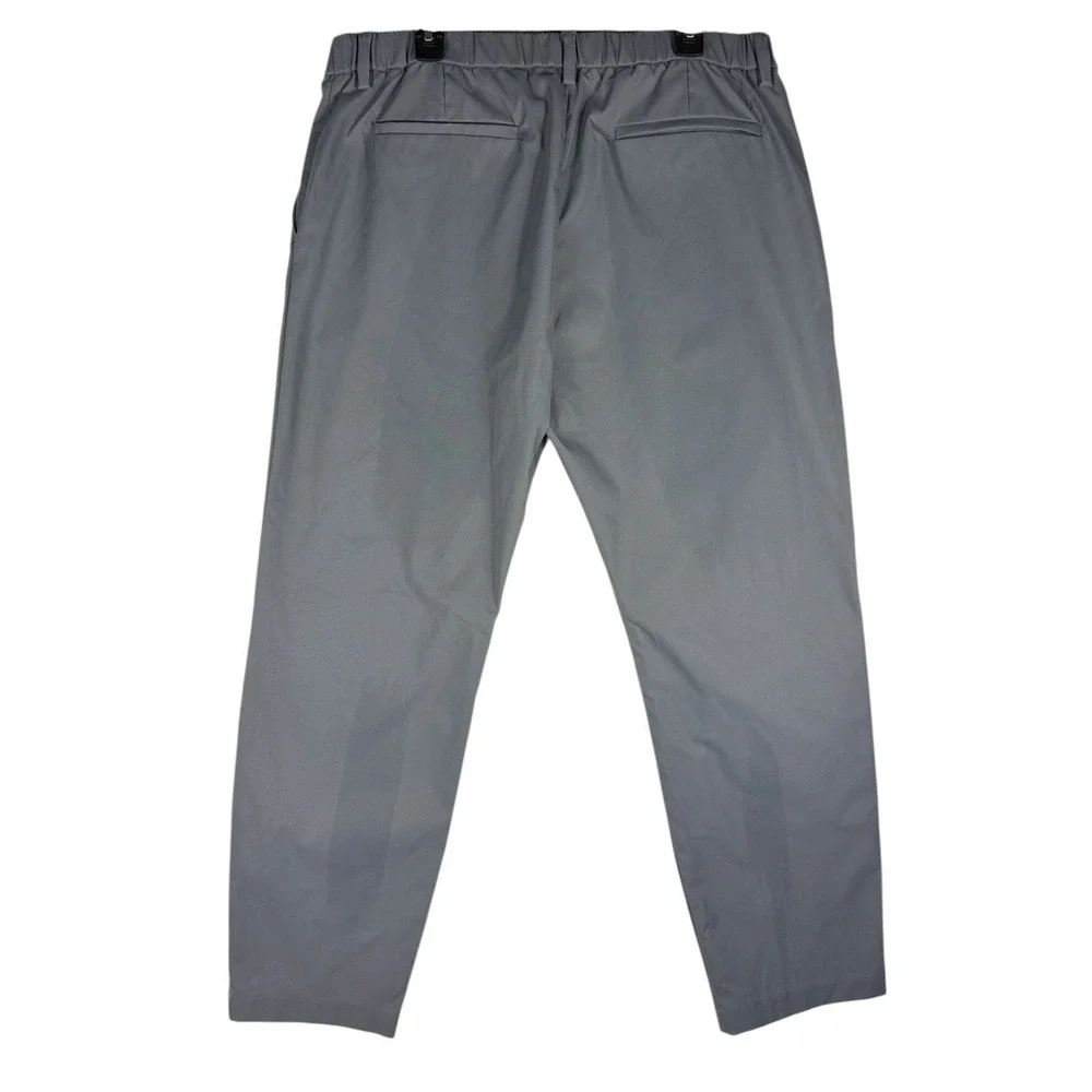 Banana Republic Mens Gray Performance Chino Pants 38x30 Elastic Waist 1951119